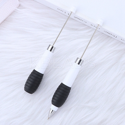 Plastic Retractable Ball-Point Pen AJEW-P122-A02-1