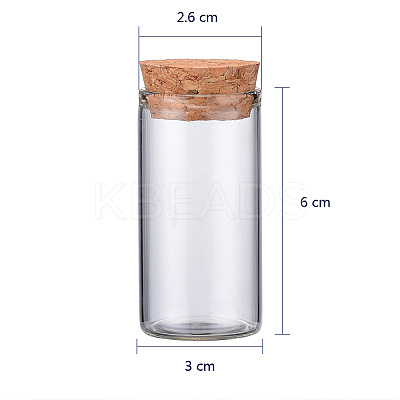 Empty Small Glass Cork Bottles LS-AJEW-WH0035-03-3x6cm-1