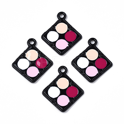 Rack Plating Alloy Colorful Enamel Spray Painted Pendants ENAM-T011-125-1