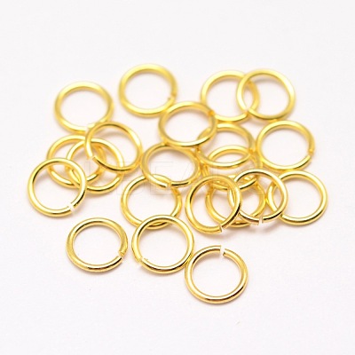 Brass Open Jump Rings KK-G277-7mm-G-NR-1