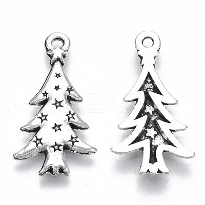 Tibetan Style Alloy Pendants TIBE-N010-30AS-RS-1