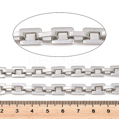 201 Stainless Steel Square Link Chains CHS-H118-17P-1