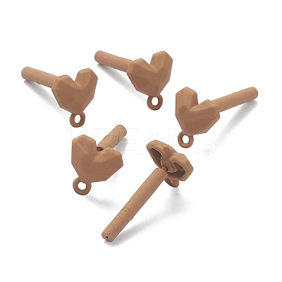 Spray Painted Alloy Stud Earrings Findings LS-FIND-I015-E08-1