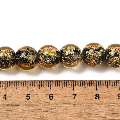 Handmade Dichroic Foil Glass Beads Strands DICH-U001-06B-1