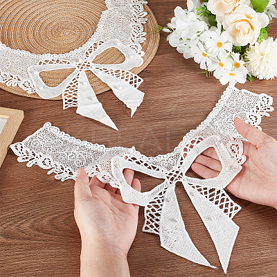 Bowknot Floral Lace Collar DIY-WH0656-28-1