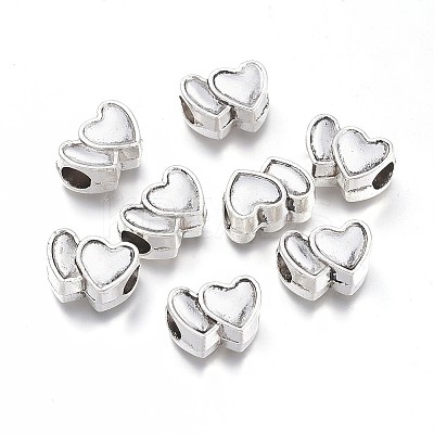 Heart Alloy European Large Hole Beads LS-PALLOY-O065-28AS-1