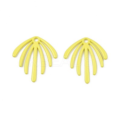 Spray Painted Alloy Pendants PALLOY-Q433-029B-RS-1