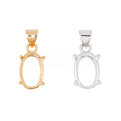 2Pcs 2 Colors Brass Rhinestone Claw Settings KK-HS0001-19-1