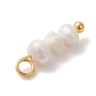 Natural Cultured Freshwater Pearl Potato Beaded Charms PALLOY-JF04642-01-1