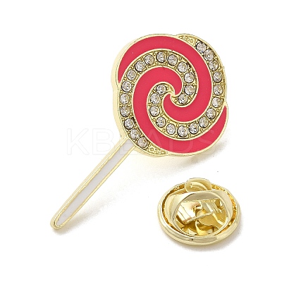 Cute Hot Pink Lollipop Enamel Pins JEWB-S025-12C-1