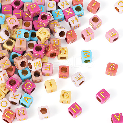48G 8 Colors Opaque Acrylic Beads OACR-TA0003-51-1