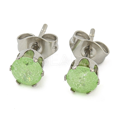 304 Stainless Steel Stud Earrings EJEW-I308-01C-1