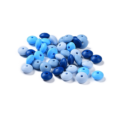 Rondelle Food Grade Eco-Friendly Silicone Focal Beads SIL-F003-07A-1
