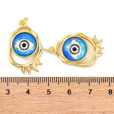 Rack Plating Brass Micro Pave Cubic Zirconia Pendants KK-H486-25G-02-1
