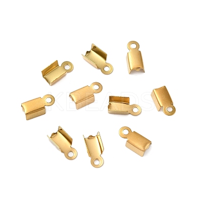 Ion Plating(IP) 304 Stainless Steel Folding Crimp Cord Ends FIND-Q118-01G-03-1
