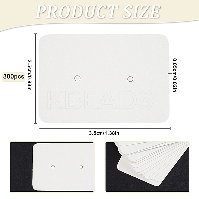 300Pcs Paper Jewelry Earring Display Cards with Hanging Hole CDIS-SP0001-05A-1