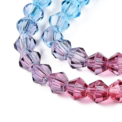 Gradient Color Baking Paint Glass Bead Strands X1-DGLA-A039-T2mm-A017-1
