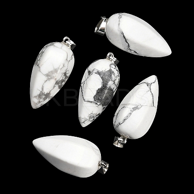 Natural Howlite Pendants GG-K002-16W-1