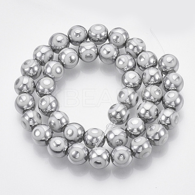 Electroplate Glass Beads Strands EGLA-T012-02F-8MM-1