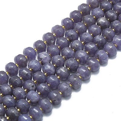 Natural Lepidolite/Purple Mica Stone Beads Strands G-P573-B05-01-1