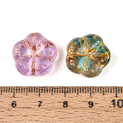 Baking Paint Transparent Glass Beads DGLA-N018-17-1