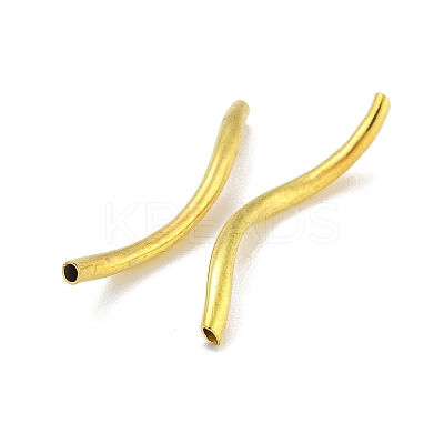 Brass Twist Tube Beads KK-B120-02D-G-1