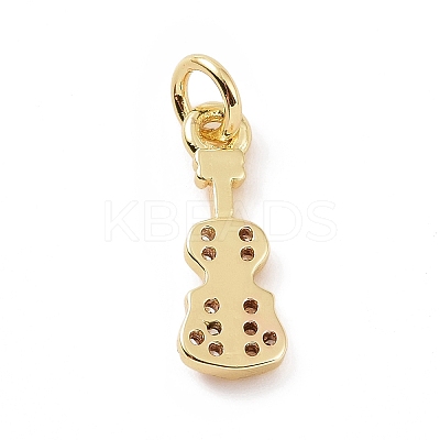 Brass Micro Pave Cubic Zirconia Charms KK-C012-13G-1