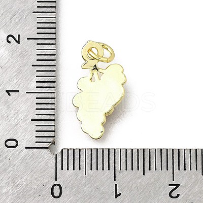 Brass Enamel Pendants KK-Q066-21G-1