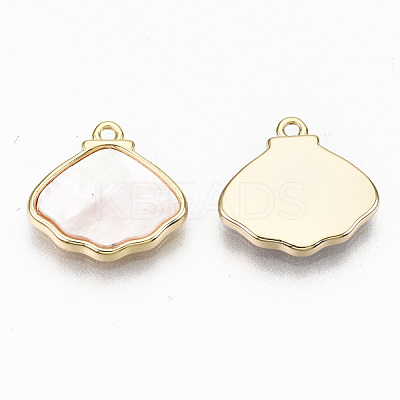 Natural Freshwater Shell Charms KK-N231-228-NF-1