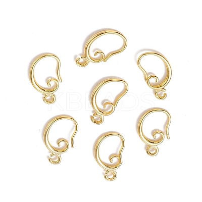 Brass Earring Hooks KK-F828-02G-1