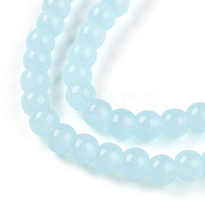 Imitation Jade Glass Beads Strands GLAA-T032-J4mm-04-1