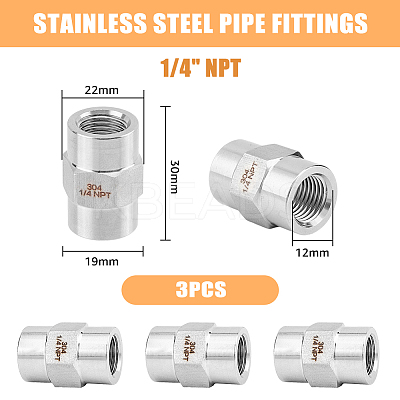 304 Stainless Steel Full Hex Coupling FIND-WH0038-35P-1