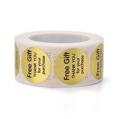 Flat Round Paper Thank You Stickers LS-DIY-C042-09B-1