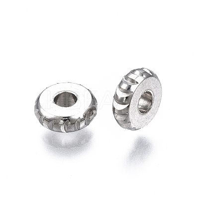 Tarnish Resistant 201 Stainless Steel Spacer Beads X-STAS-S117-013-1