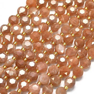 Natural Peach Moonstone Beads Strands LS-G-C116-A10-02-1
