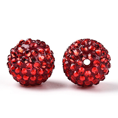 Transparent Resin Rhinestone Graduated Beads RESI-S314-18x20-05-1