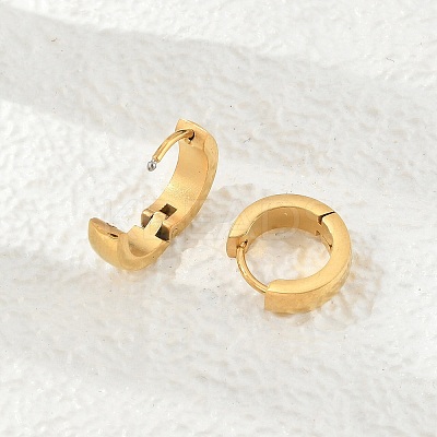 304 Stainless Steel Polishing effect Hoop Earrings EJEW-M001-29C-G-1