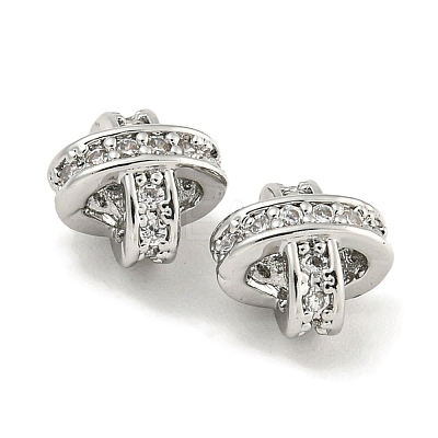 Brass with Clear Cubic Zirconia Charms KK-Q820-21P-1