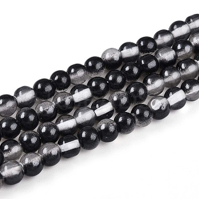 Baking Paint Transparent Glass Beads X1-DGLA-N011-4mm-10-1