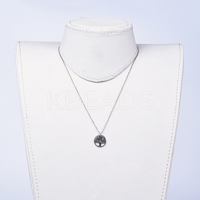 Stainless Steel Pendants Necklaces NJEW-JN02420-1