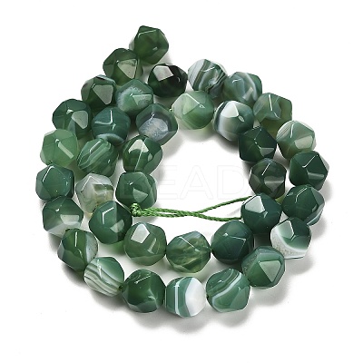 Dyed Natural Banded Agate Beads Strands G-G203-08A-1