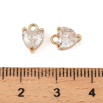 Brass Micro Pave Cubic Zirconia Pendants KK-K374-16G-1