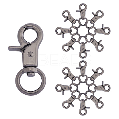 Zinc Alloy Swivel Lobster Claw Clasps PALLOY-PH0001-02B-1