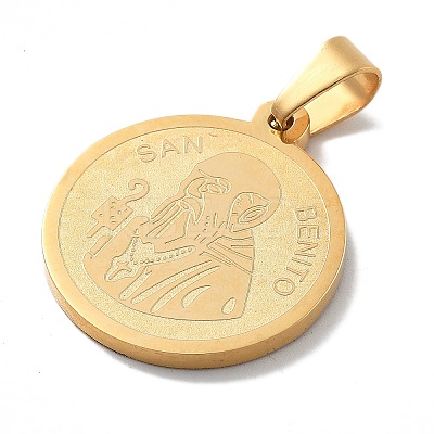 Religion Ion Plating(IP) 304 Stainless Steel Pendants STAS-Z098-32G-1