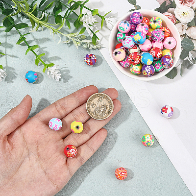 Handmade Polymer Clay Beads CLAY-PA0001-08C-1