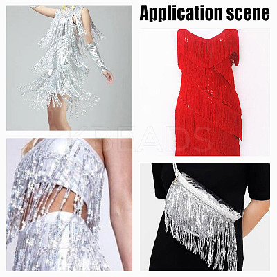 10 Yards Polyester Tassel Lace Ribbon DIY-WH0430-569B-1