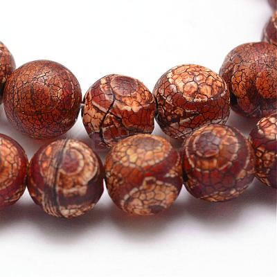 Tibetan Style 3-Eye dZi Beads  G-K166-02-8mm-L1-07-1