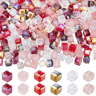 300Pcs 6 Colors Electroplate Glass Beads EGLA-SC0001-36B-1