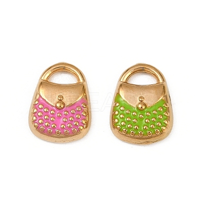304 Stainless Steel Enamel Charms STAS-Z140-13G-1