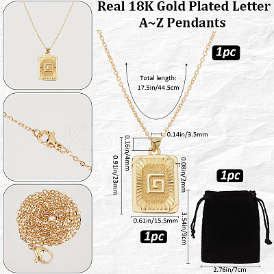 1Pc Brass Pendants NJEW-BBC0001-18G-1